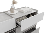 Tiroir de rangement large - Gris & Blanc